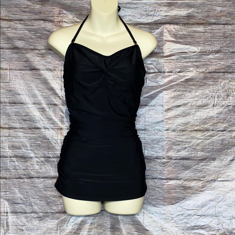 Merona Elegant Black One Piece Bathing Suit